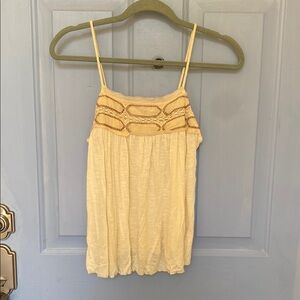 Elegant Cream Lace Trim Top